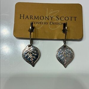 Sterling Silver Harmony Scott Aspen Leaf Earrings